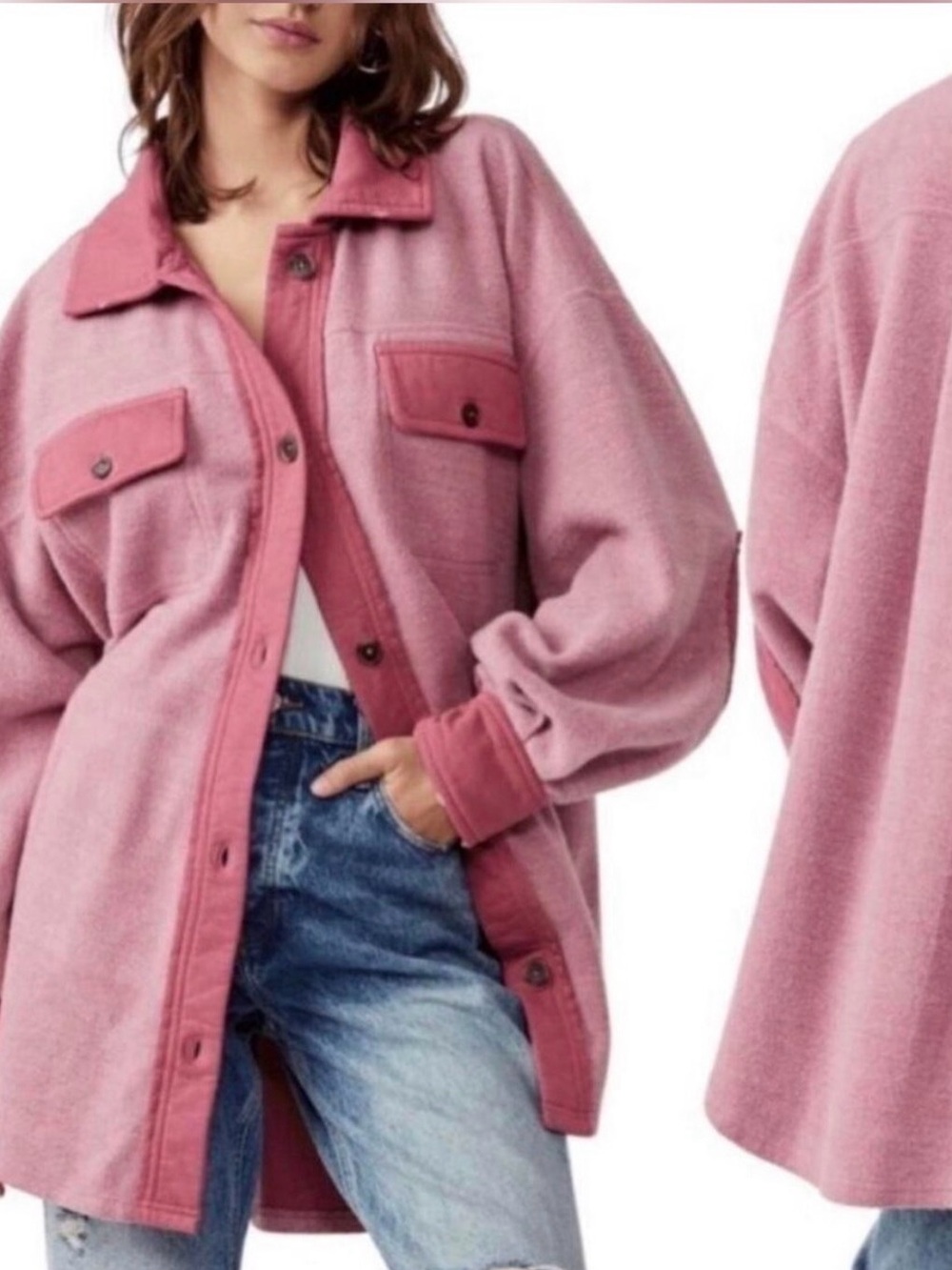 Free People Ruby Shacket in Sweetheart Color XS